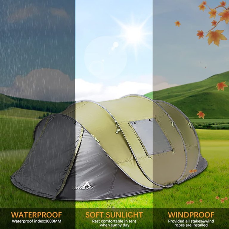 Convenient Storage: Tent Bag 4-6 Persons Double Layered Pop Up Tent
