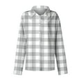thumbnail image 4 of SYMOID Plaid Blouses for Women Long Sleeve Collared Juniors Girls Casual Shirts Top,Gray,Size S, 4 of 4