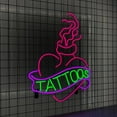 thumbnail image 2 of Handmadetneonsign Tattoo Neon Sign, Vertical Tattoo Open Store Wall Art Decor, Tattoo Studio Wall Decor, 2 of 5