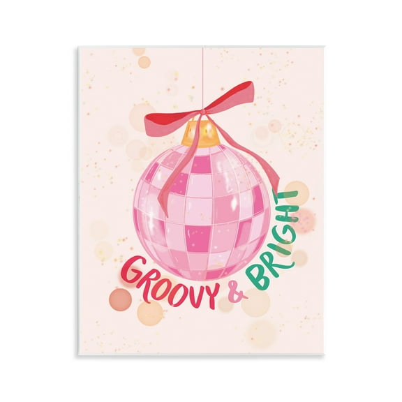 Stupell Industries Groovy & Bright Bauble Quotes and Sayings Painting Unframed Art Print Wall Art, 11 x 14