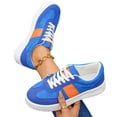 thumbnail image 2 of Womens Retro Low Top Platform Casual Shoes Bright Pink Faux Suede Non Slip Thick White Sole Comfort for Walking Shopping Daily Wear Ladies Sneakers 36, 2 of 7