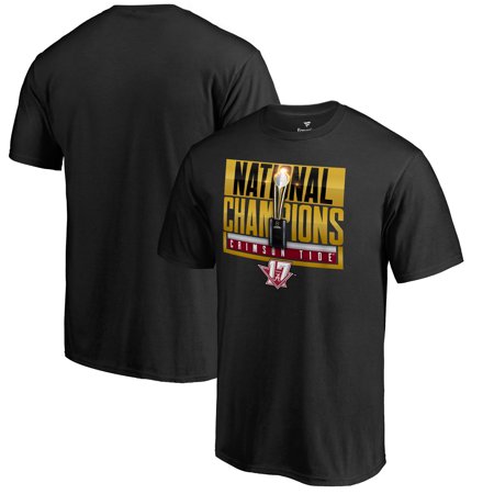 Alabama Crimson Tide Bama Football - Alabama Crimson Tide Fanatics Branded College Football Playoff 2017 National Champions Pass T-Shirt - Black
