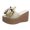 Beige, variant on Vedolay Platform Sandals Women Wedge Women's Elastic Ankle Strap Open Toe Platform Sandals,Beige 7