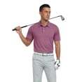 thumbnail image 6 of GIRUNS Mens Golf Shirts Moisture Wicking Dry Fit Performance Sport Short Sleeve Casual Striped Polo Shirts Pink Stripe L, 6 of 7