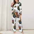 thumbnail image 3 of Bingfone Womens Pajama Sets Cartoon Tractor Print,Long Sleeve Loungewear Pajamas Set-Xx-Large, 3 of 9