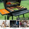 thumbnail image 7 of Grill Side Shelf Mat Silicone Griddle Tool Mat with 8 Slot Anti-Slip Grill Holder Pad Heat-Resistant BBQ Utensil Mat Kitchen Countertop Spatula Mat 15.94×11.42inch for Grilling, 7 of 7