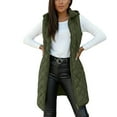 thumbnail image 4 of Weiqiqre Women's Tops Outwear Stand Collar Lightweight Zip Quilted Vest for Women, 4 of 9