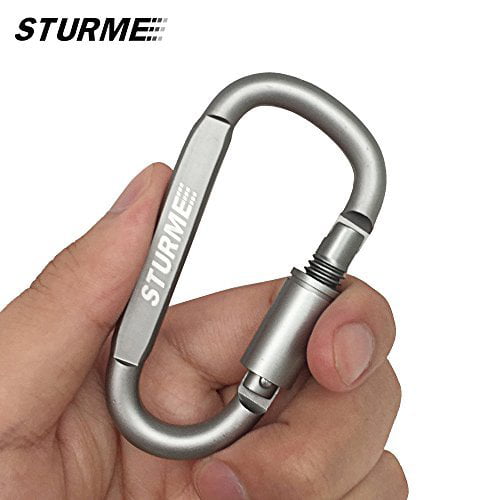 STURME Locking Carabiner Aluminum D Ring Clip D Shape Super Durable Strong and 
