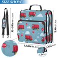 thumbnail image 2 of FORMRS Zipper Binder with Shoulder Strap 1.5-inch Ring 500 Sheet Capacity File Bag, Red Truck Pattern, 2 of 5