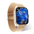 thumbnail image 3 of Hombres Reloj inteligente Digital Bluetooth Compatible con la pantalla Táctil Táctil Reloj de pulsera Fitness Tarifa cardíaca Música Reproductor SmartWatch Electronics Gold Steel Correa Inevent EL005787-05B, 3 of 6