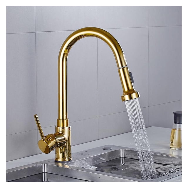 Pull Out Kitchen Faucet Black Oil Brush Sink Mixer Tap 360 Degree Kitchen Faucet Rotation Mixer Tap Kitchen Tap ,Easy to Install
