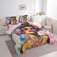 thumbnail image 2 of spefrowx Graffiti Abstract Girl Twin Bedding for Kids, Pink Sunglass Paint Splash Bedding Comforter Set, Pink Reversible, 7 Pieces, 2 of 6