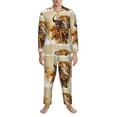 thumbnail image 3 of Sikiie Yak Mens Pajama Set, Soft Warm Long Sleeve Sleepwear, Cozy Button-Down Pjs for Men-X-Large, 3 of 7