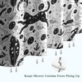 thumbnail image 6 of White Planet Cat Feather Pattern Shower Curtain 84"x72" ,Bathroom Decorative Shower Curtains Set with 12 Hooks,Modern Waterproof Washable Shower Curtain, 6 of 6