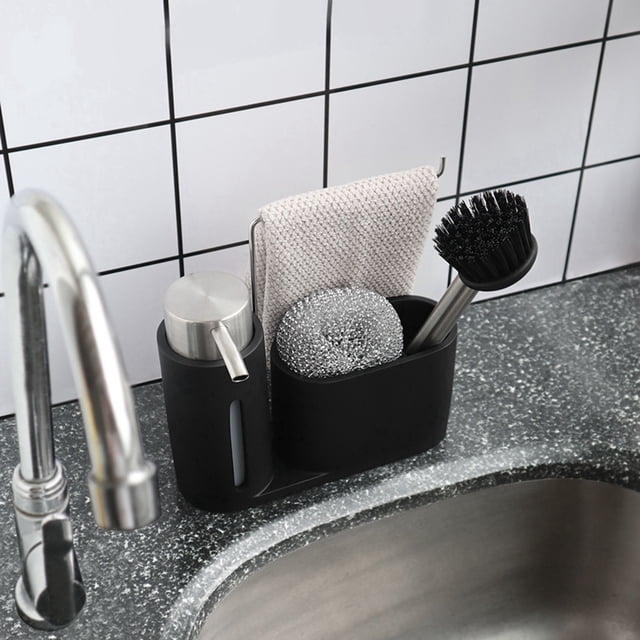 Detergent Container, Detergent Dispenser Rack, Practical Kitchen Utensils For Family Kitchen Kitchen Steel Wire Balls Home Brushes For Restaurant