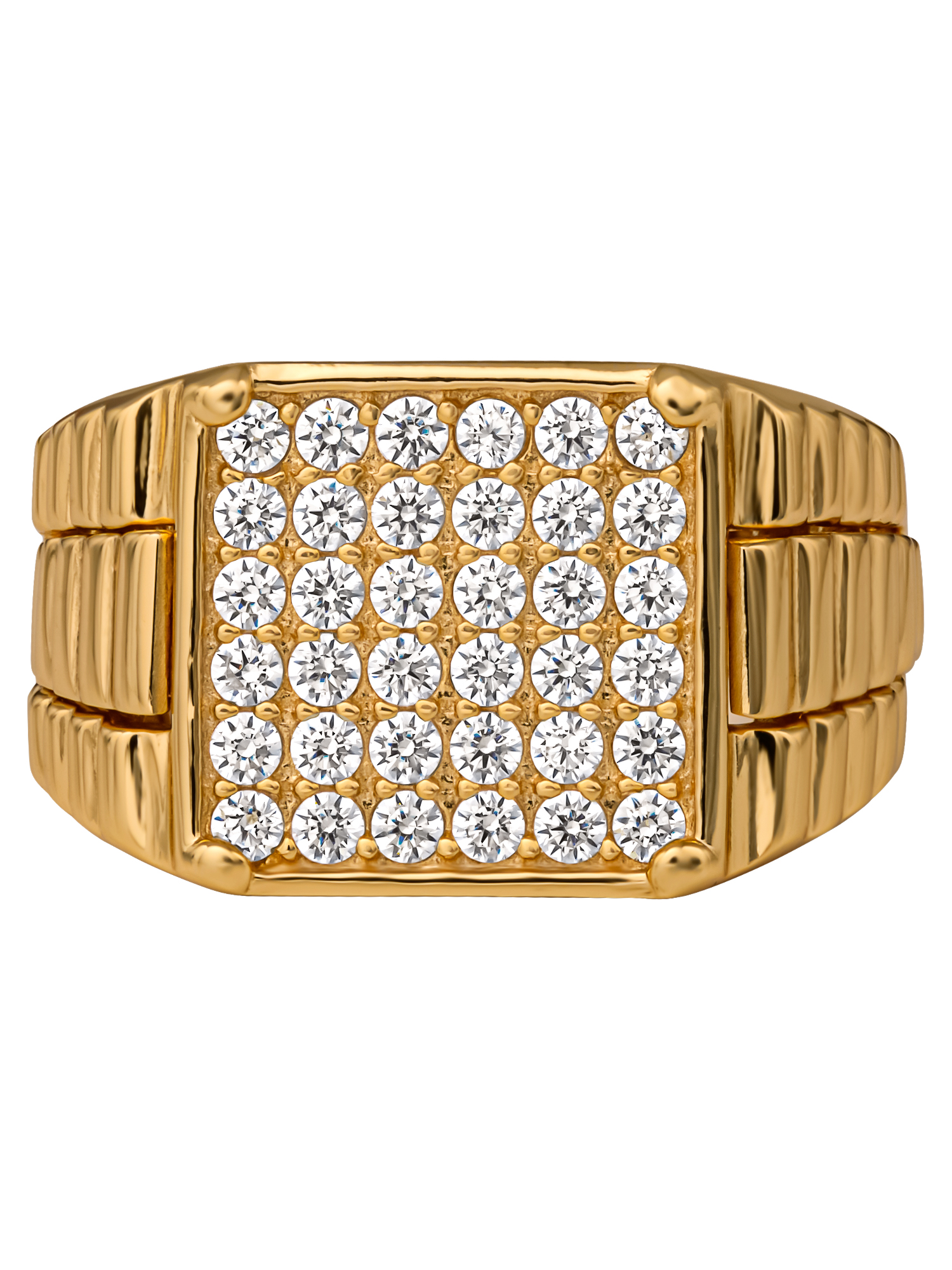 Shaquille O'Neal Men's Simulated Diamond Yellow Gold Plated