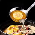thumbnail image 4 of Colador de acero inoxidable, cuchara, colador de sopa, cocina, salsa, aceite, sopa, separador de grasa, cucharones, espumadera, cuchara, colador de sopa,Plateado, 4 of 7