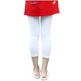 thumbnail image 7 of Juslio Girls Capris 3-14 Years Girls' Casual Solid Color Elastic Cropped（White Capris， 160）, 7 of 7