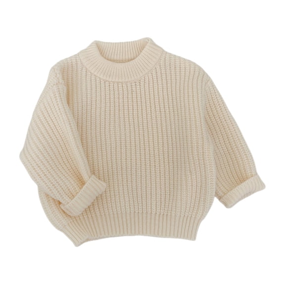 CPNG Newborn Infant Baby Girls Ribbed Knit Sweater Shirt Solid Color Long Sleeve Thermal Pullover Tops Spring Autumn Casual Sweaters
