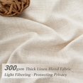 thumbnail image 2 of 95 Inch Curtains 2 Panel Set for Sliding Door, Light Filtering Linen Pinch Pleated Curtains with Hooks&Rings Natural Cream Textured 95 Inches Semi Sheer Drapes for 94 Inch Windows 40" Wx95 L, 2 of 6