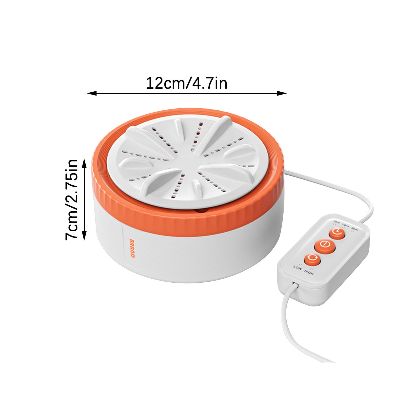 Portable Washing Machine, 4.7x2.7inch Mini Ultrasonic Washing Machine, USB Powered & Customizable Timer, Suitable for Business Trip, Home, Apartment, College Rooms(Orange)