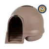Petmate Booda Dome Clean Step Plastic Enclosed Cat Litter Box with Steps, 95 % Recycled, Titanium