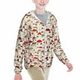 thumbnail image 2 of Cauagu Cartoon Mushrooms Print Sun Protection Jacket for Teen,Full-Zipper Long Sleeve Sun Shirts with Pockets UV Hoodie Shirts Outdoor Athletic Jacket-Medium, 2 of 7