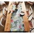 thumbnail image 2 of Vargottam 100% Cotton Twill Table Runner Leaves Pattern Machine Washable, 14" Wide , Durable Table Linen for Everyday Dining or Parties, 2 of 6