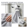 thumbnail image 6 of Unique Bargains Animal Hanging Soft Absorbent Hand Towel Grey Shiba Inu 15" x 8", 6 of 6