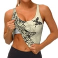 thumbnail image 2 of Sikiie Vintage Floral Print Strappy Sports Bra for Women Padded Push Up Sports Bra Athletic Running Sports Bra Workout Bra Yoga Bra, 2 of 5