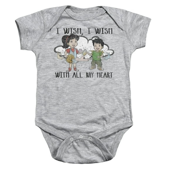 Dragon Tales/I Wish With All My Heart-Infant Snapsuit Athletic Heather-12Mos