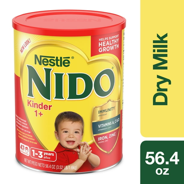 Nestle NIDO Kinder 1+ Whole Milk Powder 3.52 lb. Canister Powdered