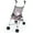 Grey, variant on Buggy Umbrella Doll Stroller in Black & Pink Hearts Fits Dolls Up to 18'