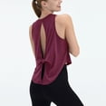 thumbnail image 2 of Daiosportswear Workout Tank Tops Open Back Yoga Exercise Shirts Tie Back Athletic Clothes for Women,Cover-Up for Women Red XL(XL), 2 of 8