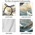 thumbnail image 4 of luoweisi Men's Beach Shorts Quick Dry Swim Trunks with Mesh Lining Seagull L, 4 of 5