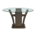 thumbnail image 2 of Pemberly Row Traditional Round Standard Height Dining Table in Walnut, 2 of 9