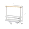 thumbnail image 5 of Yamazaki Home Tabletop Storage Caddy, White, Steel + Wood, Supports 4.4 pounds, Handles, No Assembly, 5 of 5