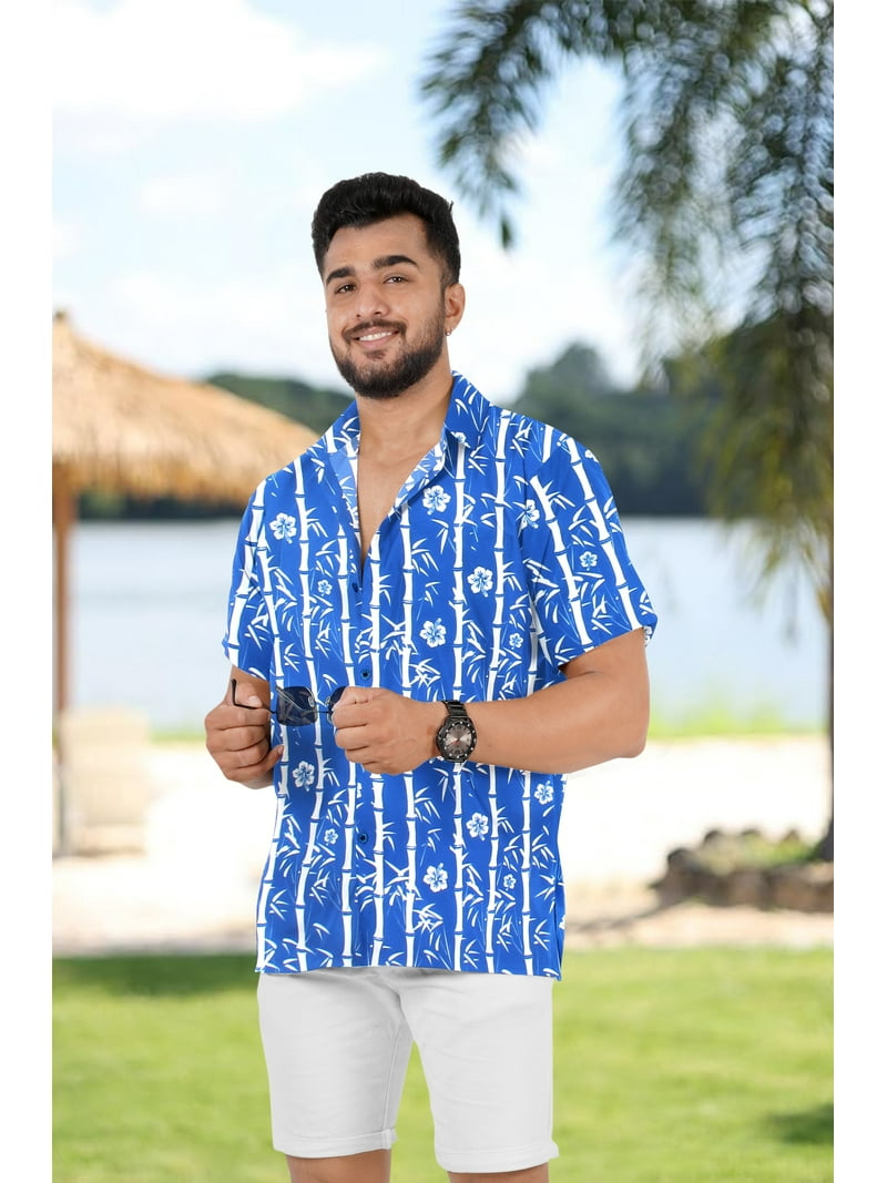 HAPPY BAY Men's Hawaiian Shirts Short Sleeve Button Down Shirt Mens Party  Shirts Casual Holiday Summer Tropical Island Shirts for Men Funny XL  Dodger, Hibiscus - Walmart.com