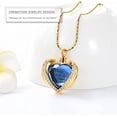 thumbnail image 3 of Cremation Jewelry Angel Wing Heart Urn Pendant Necklaces for Women Crystal Birthstone Urns for Human Ashes Memorial Locket Keepsake Ashes Jewelry, 3 of 7