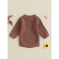 thumbnail image 6 of Suealasg Baby Girls Spring Fall Sweater Rompers Bow Embroidered Round Neck Long Sleeve Bodysuits Jumpsuits, 6 of 9