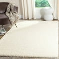 thumbnail image 5 of SAFAVIEH Reno Deacon Solid Polyester Shag Area Rug, Light Beige, 5'1" x 7'6", 5 of 12
