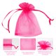 thumbnail image 2 of Bolsas de regalo de organza Boshen, 100 unidades, 10 x 15 cm, color rosa intenso, 2 of 8