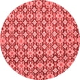 thumbnail image 1 of Ahgly Company Indoor Round Abstract Red Modern Area Rugs, 4' Round, 1 of 4
