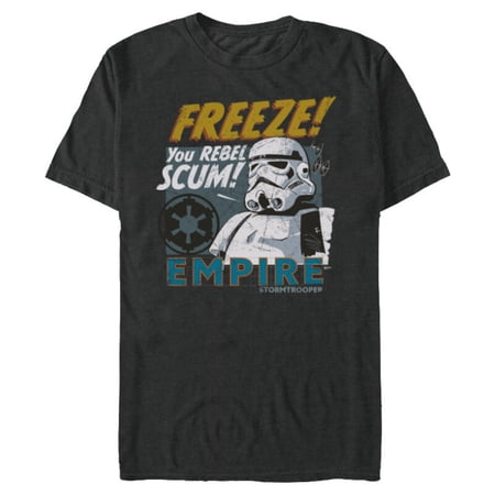 Star Wars Empire Stormtrooper Freeze You Rebel Scum! - Short Sleeve Blended T-Shirt for Adults - Customized-Dark Heather