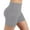 Gray4, variant on Babysbule Women Shorts Lady Solid pocket High-waist Hip Stretch Underpants Running Fitness Yoga Shorts