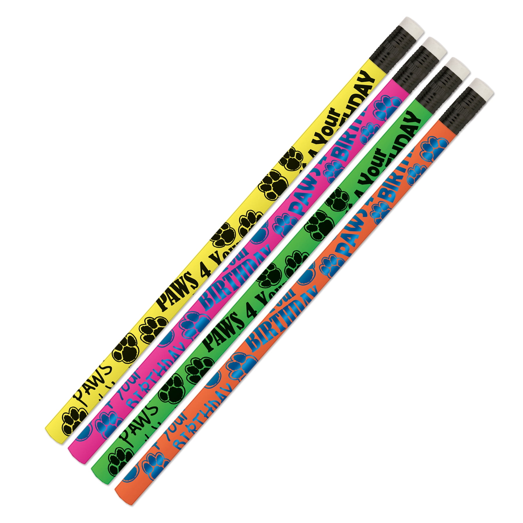 Musgrave Pencil Company Paws 4 Your Birthday Pencils, 12 Per Pack, 12 Packs