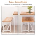 thumbnail image 3 of Baxluxe Dining Table Set, Rectangular Dining Table with Bench Set, Dining Table Set for 2-4 for Apartment, Kitchen and Dining Room, Beige, 3 of 7