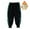 Black, variant on YTDSCS 4-14T Boys Fleece Sweatpants for Kids Toddler Padded Sport Jogger Pants Teenagers Boys Fall Winter Warm Trousers