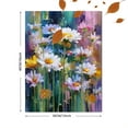 thumbnail image 3 of Abstract Impressionist Daisy Oil Canvas Print, Suitable for Living Room, Bedroom, Office, Kitchen Decor, 3 of 8