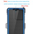 thumbnail image 3 of Ebizware Motorola Moto G Power 5G 2025 XT2515 Case with [Built-in Screen Protector] and Holster Belt Clip, Military Grade Heavy Duty Kickstand Phone Case Cover for Moto G Power 5G 2025 - Blue, 3 of 10